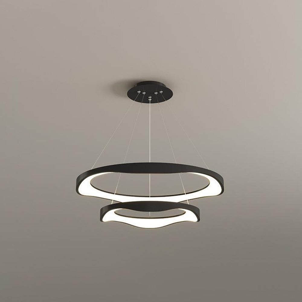 Black Or White Modern Round Pendant Light For Dining Room