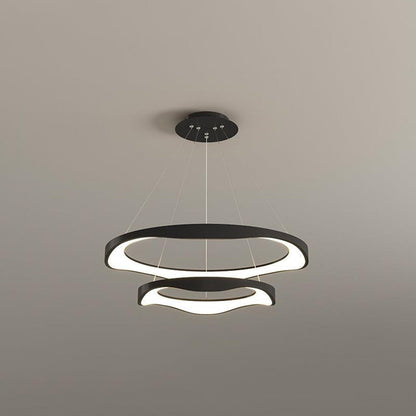 Black Or White Modern Round Pendant Light For Dining Room