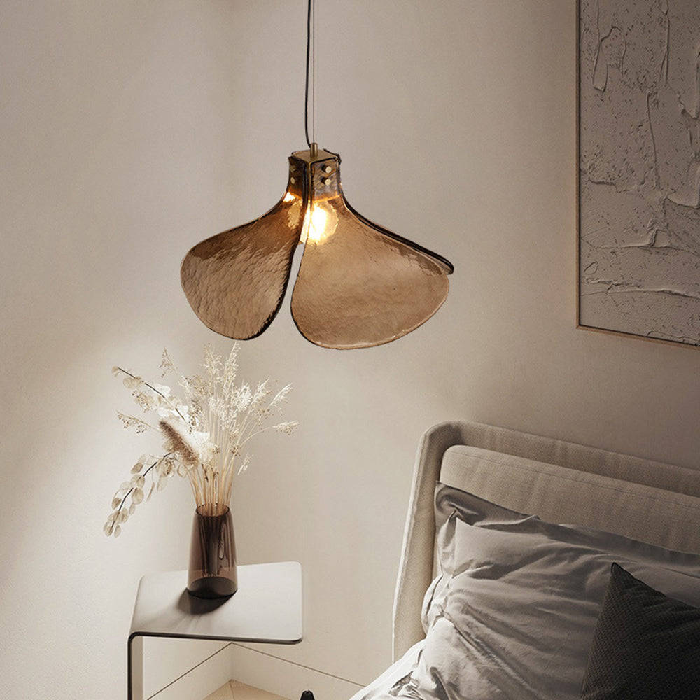Flower LED Glow Glass Adjustable Pendant Light