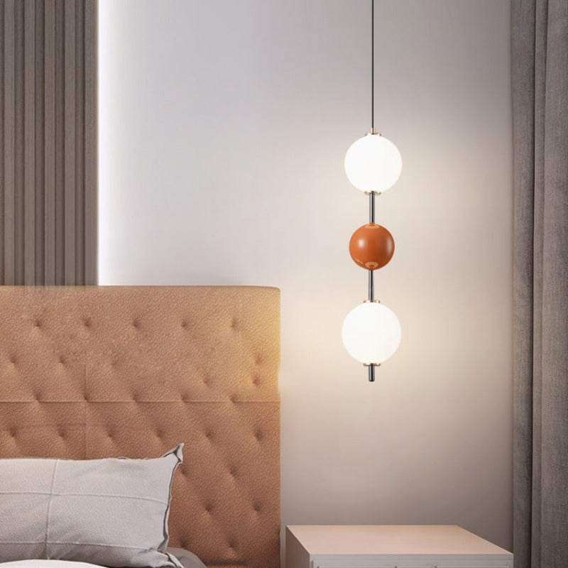 Pendant Light for Warm Ambience in Red Metal LED
