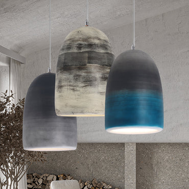Three Color Finish Deco Art Rock Pendant Light Arisha