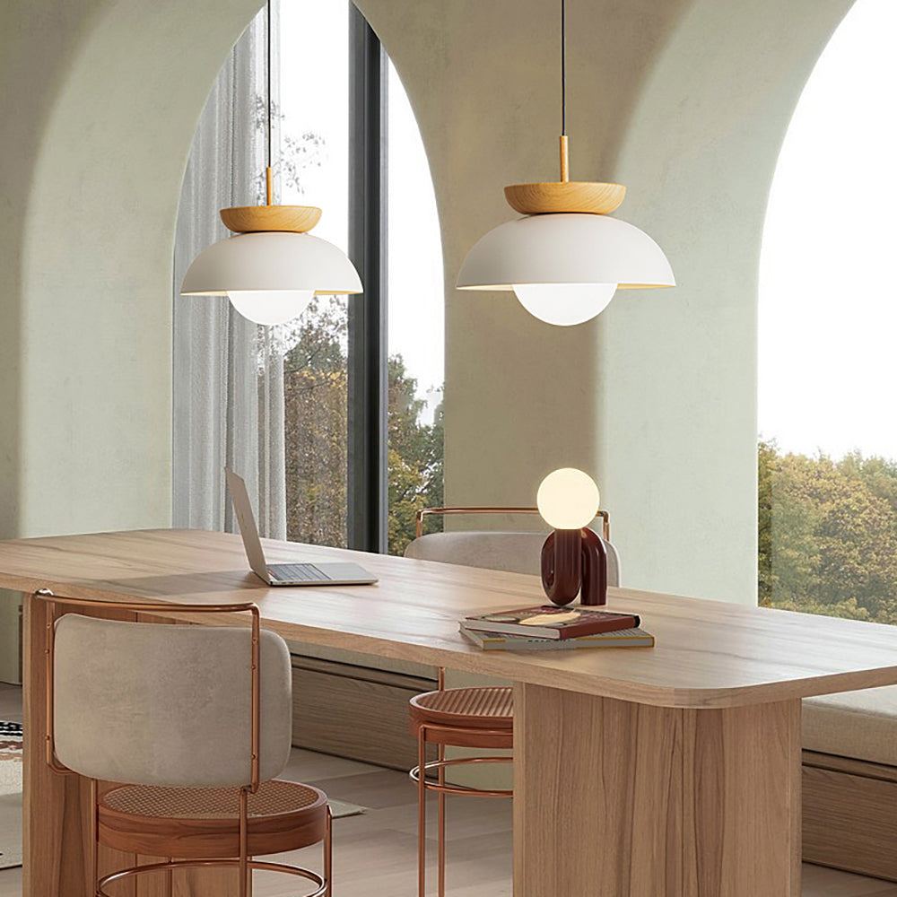 Lamp Pendant Metal and Wood Scandinavian Delivers Warmth