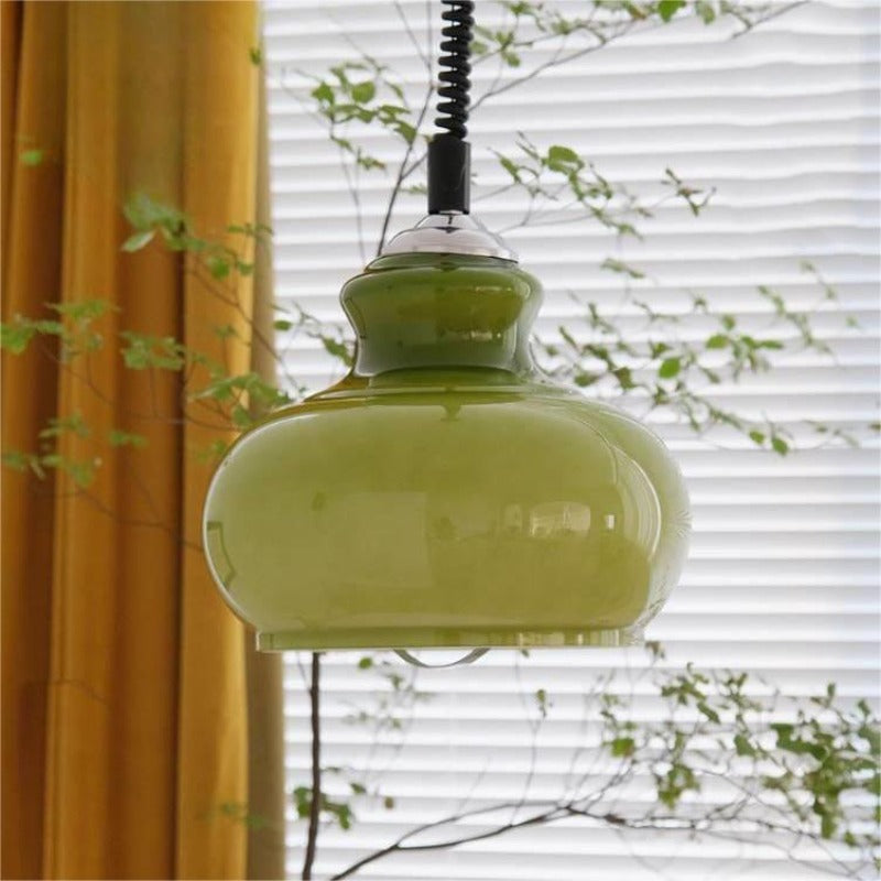 Retro Green Pendant Light For Ambient Living Room Glow