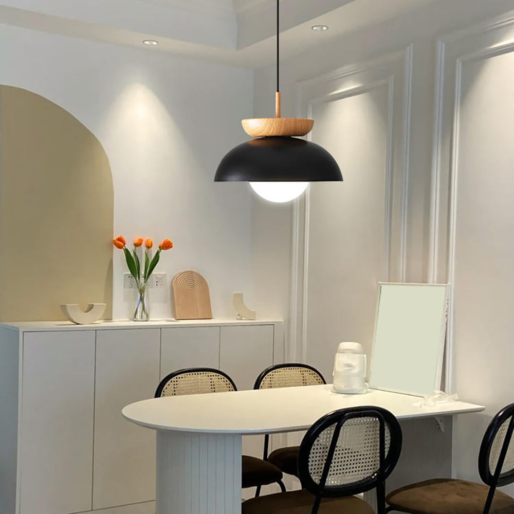 Lamp Pendant Metal and Wood Scandinavian Delivers Warmth