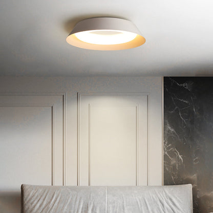 Nordic White Flush Mount Ceiling Light With Acrylic Shade Metal