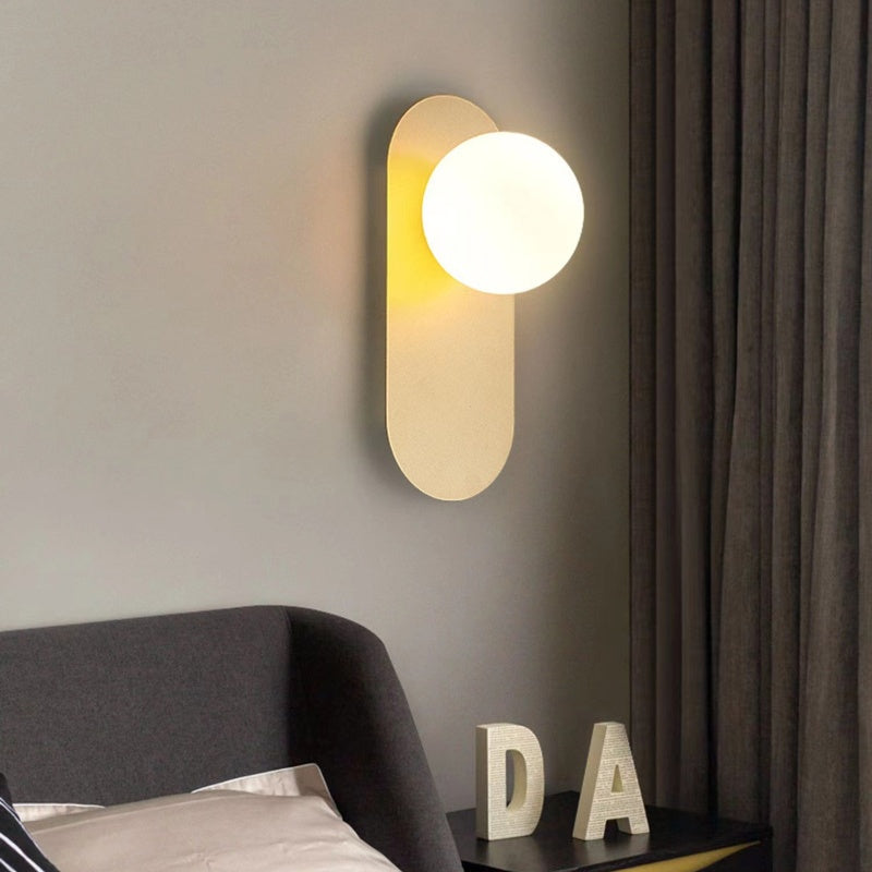 Black Gold Aurora LED Glass Wall Lamp For Living Room And Bedroom