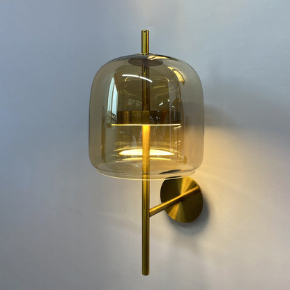 Wall Lamp For Bedroom And Hallway In Indoor Glass And Metal