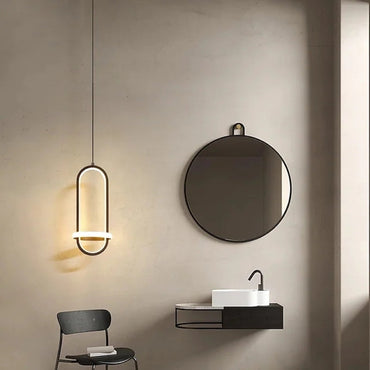 Ambient Glow Diffused Modern Pendant Light Ring With