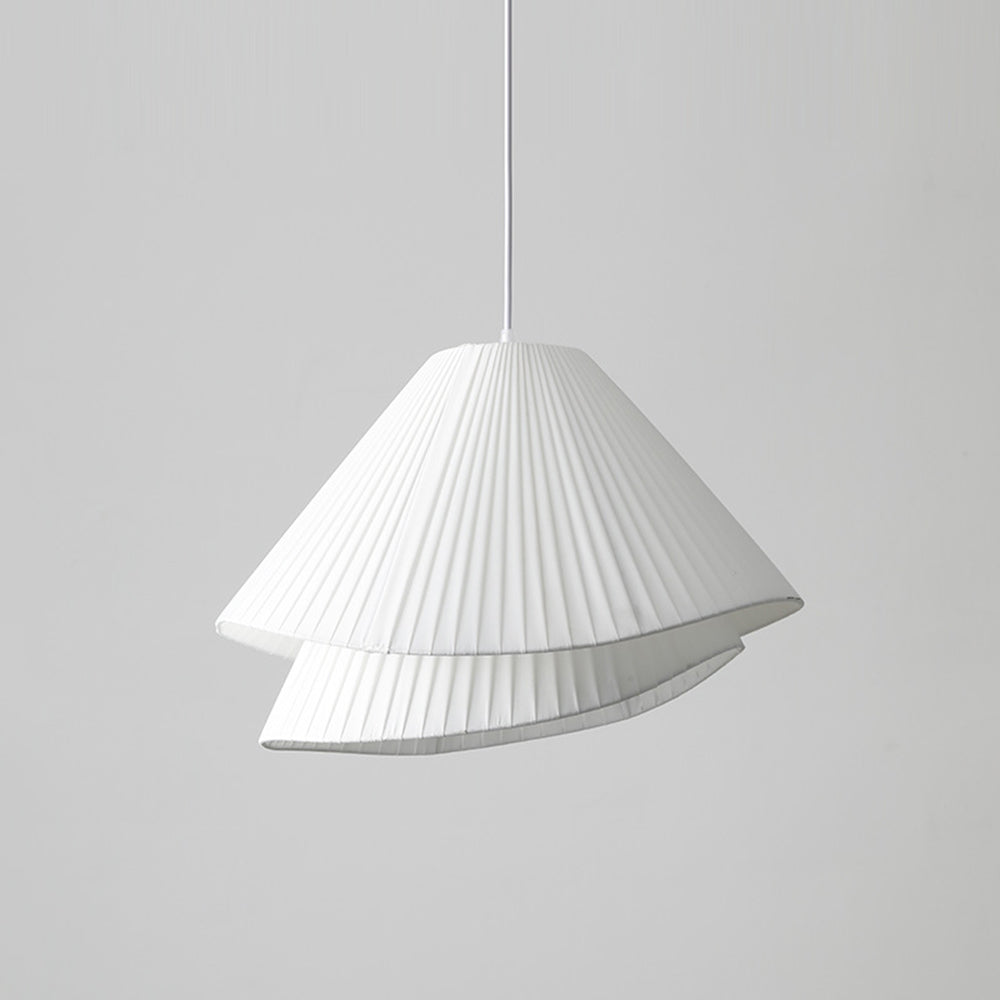 Soft Glow LED Pendant Light With Layered Fabric