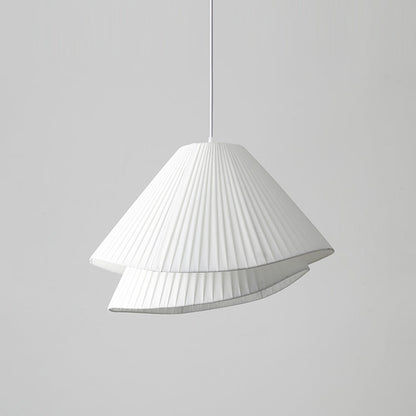 Soft Glow LED Pendant Light With Layered Fabric
