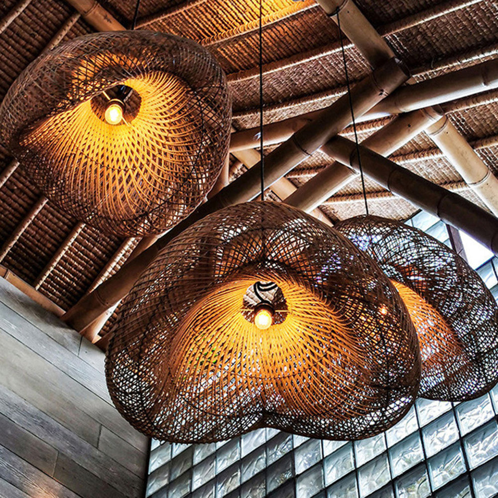 Cozy Living Rooms Rattan Pendant Light Rustic