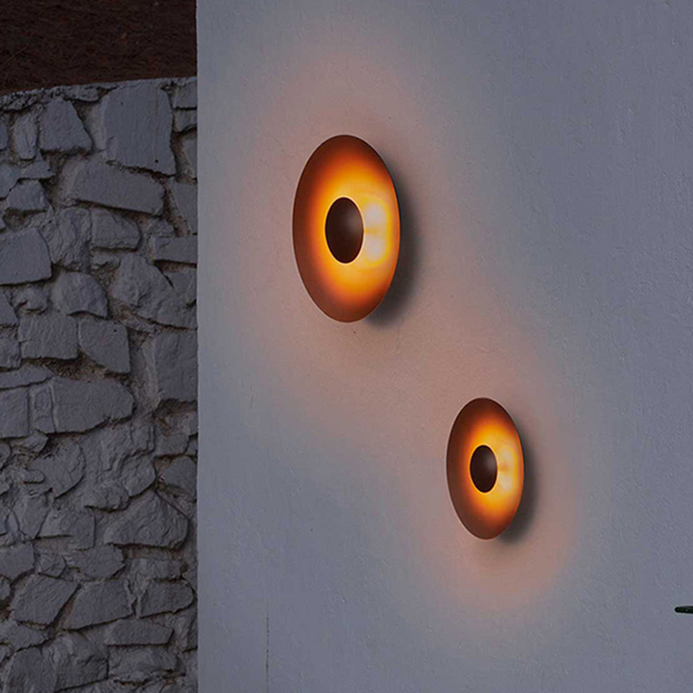 IP65 Black White Two Tone Outdoor Metal Round Light