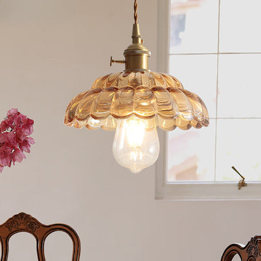 Subtle Ambient Glow Clear Glass Vintage Pendant Light