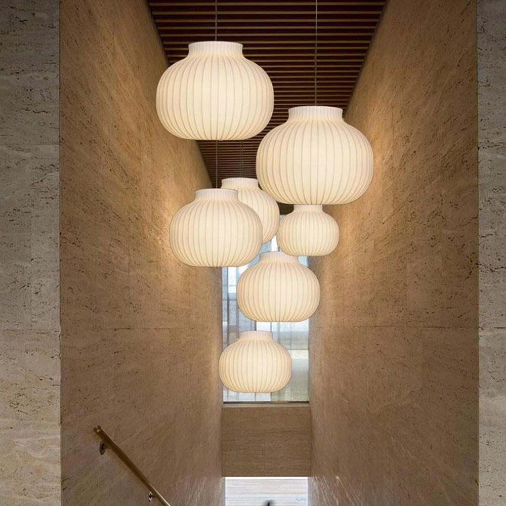 French Vintage Charm White Cloudlike Pendant Light