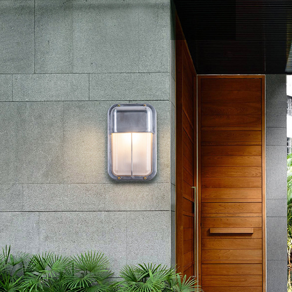 Metal And Glass Premium Geometric Outdoor Wall Light