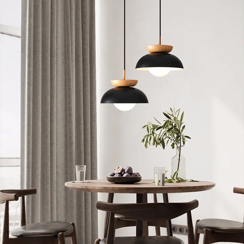 Lamp Pendant Metal and Wood Scandinavian Delivers Warmth