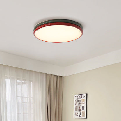 Modern LED Flush Mount Ceiling Light For Living Room And Bedroom in Red