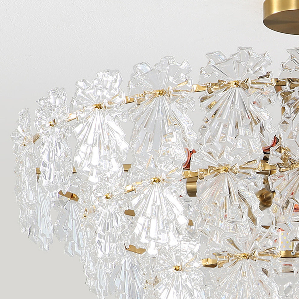 Modern Style Three Rings Gold Pendant Light