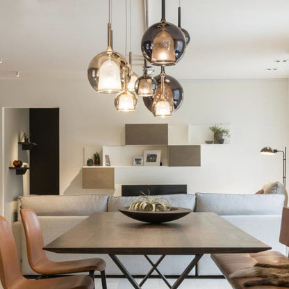 Pendant Light Elegant Glass Globe For Dining Room