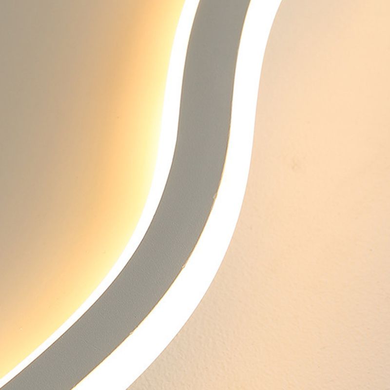 Contemporary Metal Flush Mount Ceiling Light White And Black NovaGlow