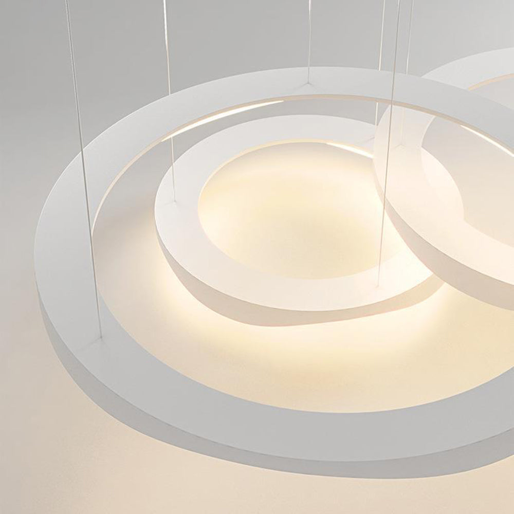 Black Or White Modern Round Pendant Light For Dining Room