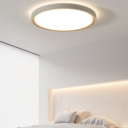 Metal Flush Mount Ceiling Light Round Square Gold Minimalist