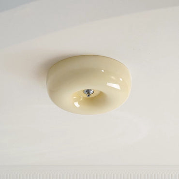 Bedroom And Living Spaces Glass Ceiling Light Cream