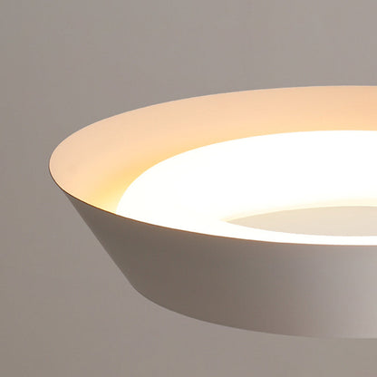 Nordic White Flush Mount Ceiling Light With Acrylic Shade Metal