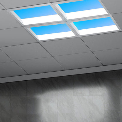 Remote Control Metal Flush Mount Ceiling Light Black