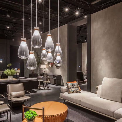 Elegant Ambiance Minimalist Teardrop Glass Pendant Light