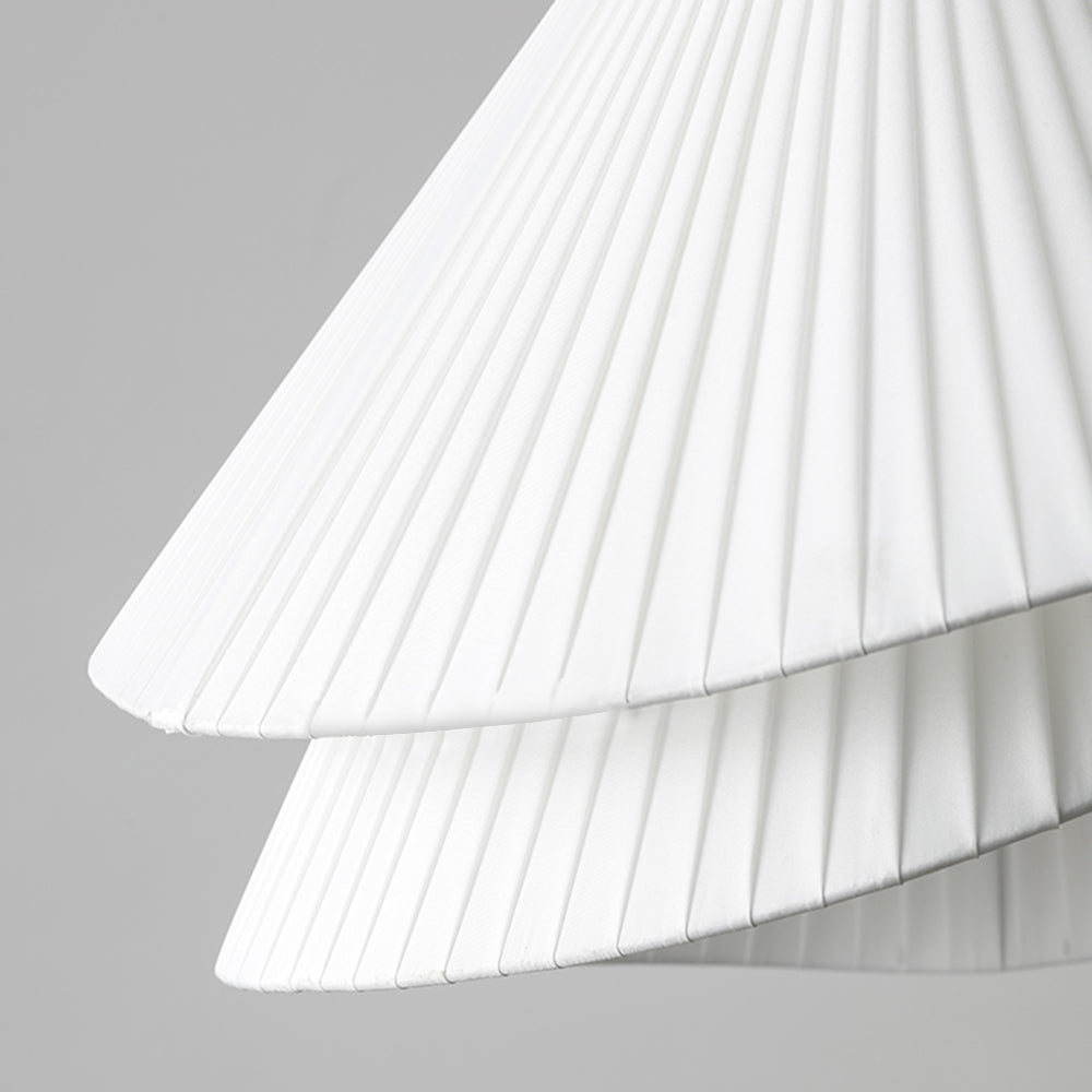 Soft Glow LED Pendant Light With Layered Fabric