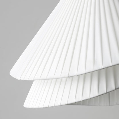 Soft Glow LED Pendant Light With Layered Fabric
