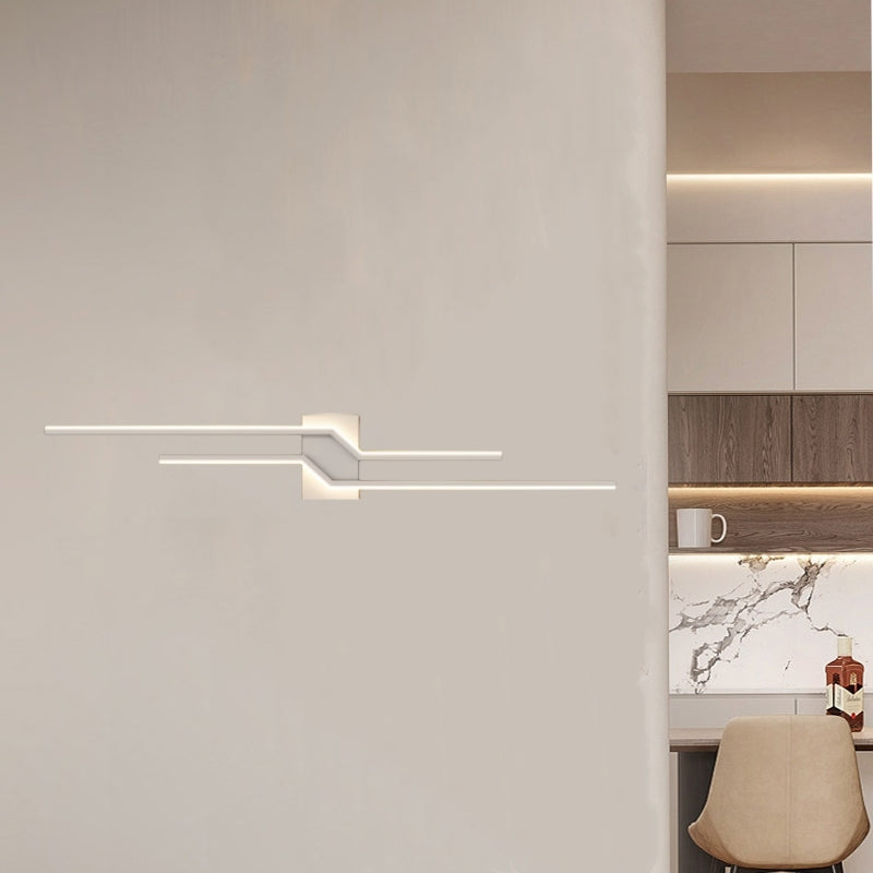 Three Colour Change Dimmable Minimalist Linear Metal Vanity Wall Light