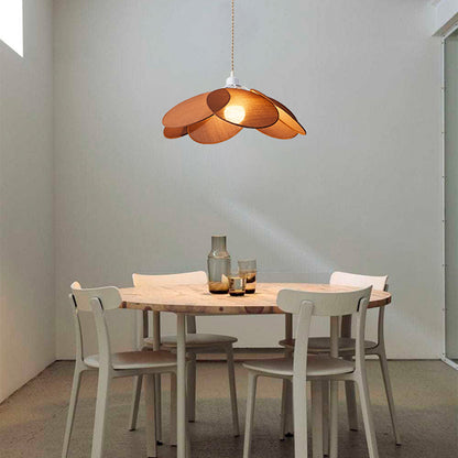 Warm Glow Elegant Fabric Flower Pendant Lamp