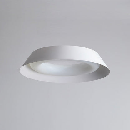 Nordic White Flush Mount Ceiling Light With Acrylic Shade Metal