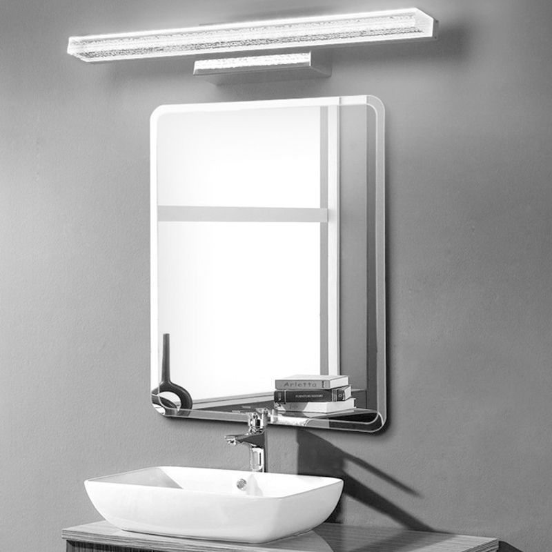 Silver Outdoor Indoor Dimmable Arisha Rectangular Metal Wall Lamp