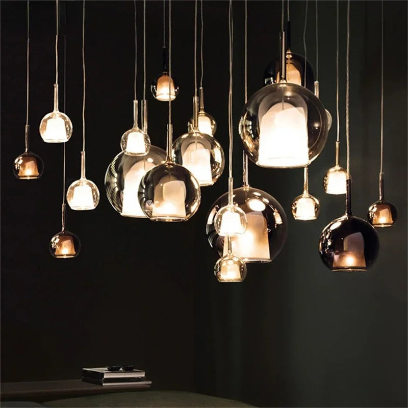 Pendant Light Elegant Glass Globe For Dining Room