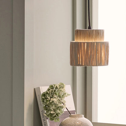 Rotin Boho Rustique Lampe Pendante Pour Ambiance Chaleureuse