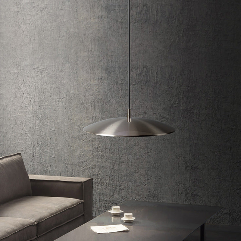 Dimmable Contemporary White Nickel Pendant Kitchen Light