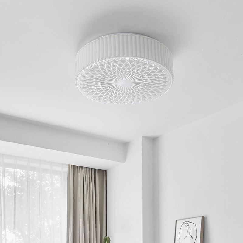Ceiling Light Flush Mount LED Glass Cream For Bedroom And Study