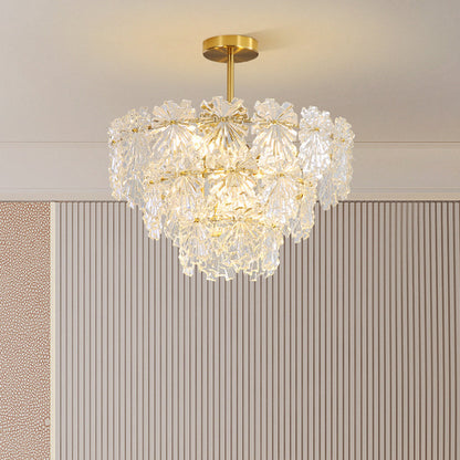 Modern Style Three Rings Gold Pendant Light