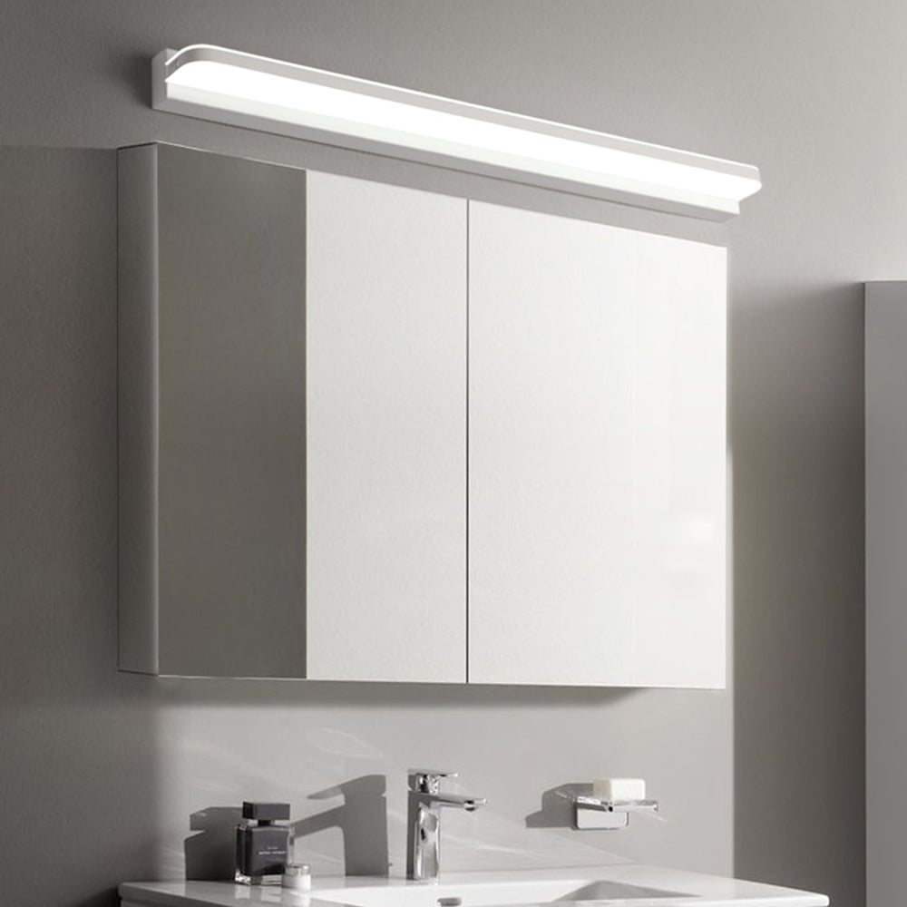 Modern Rectangular Bathroom Wall Light With Mirror Finish