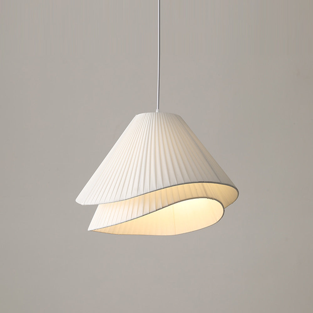 Soft Glow LED Pendant Light With Layered Fabric
