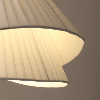 Soft Glow LED Pendant Light With Layered Fabric