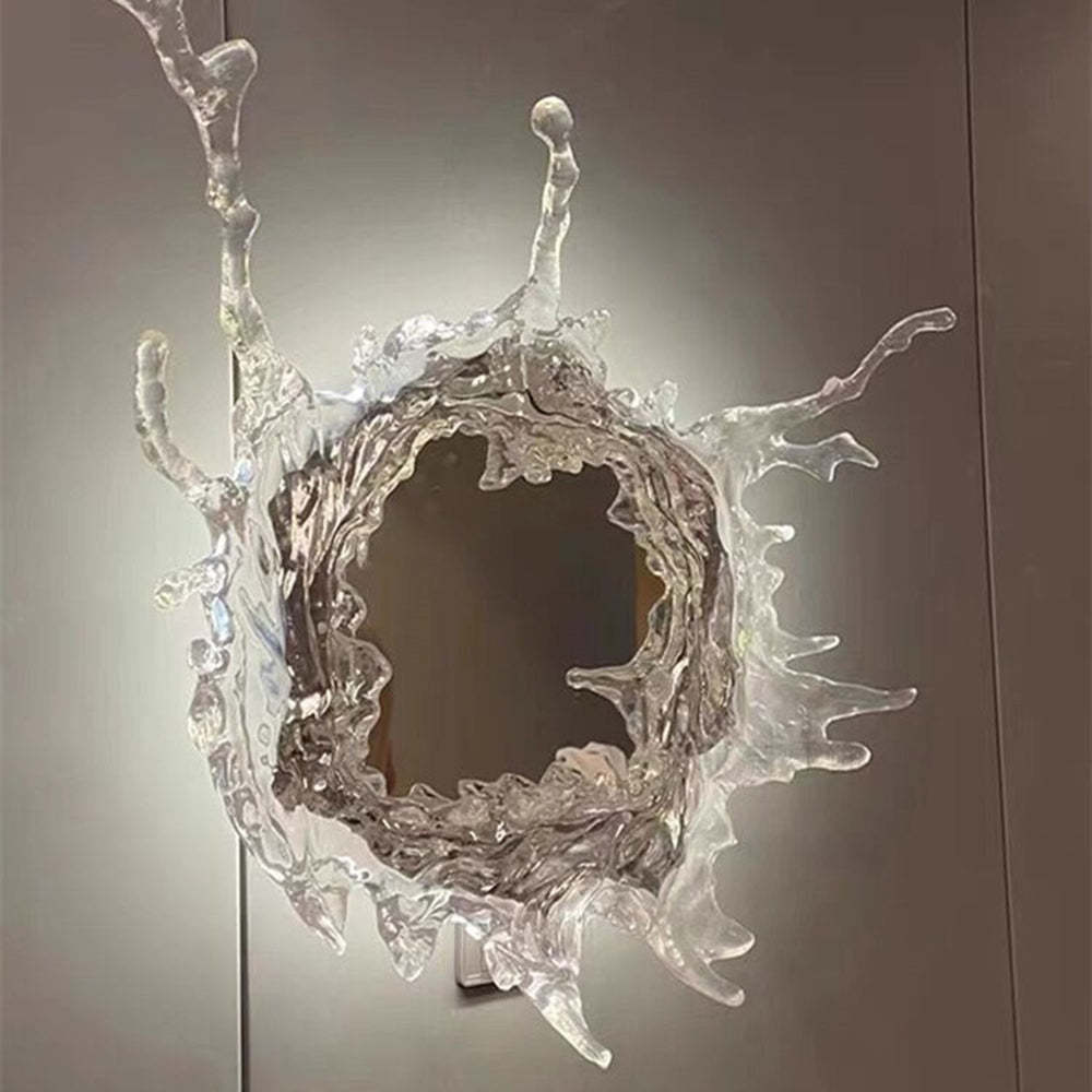 Gold Or Silver Finish AquaRipple Mirror Wall Light