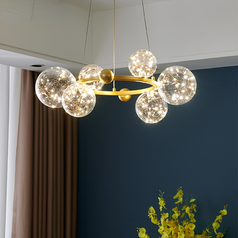 Warm Glow Glass Art Deco Pendant Light