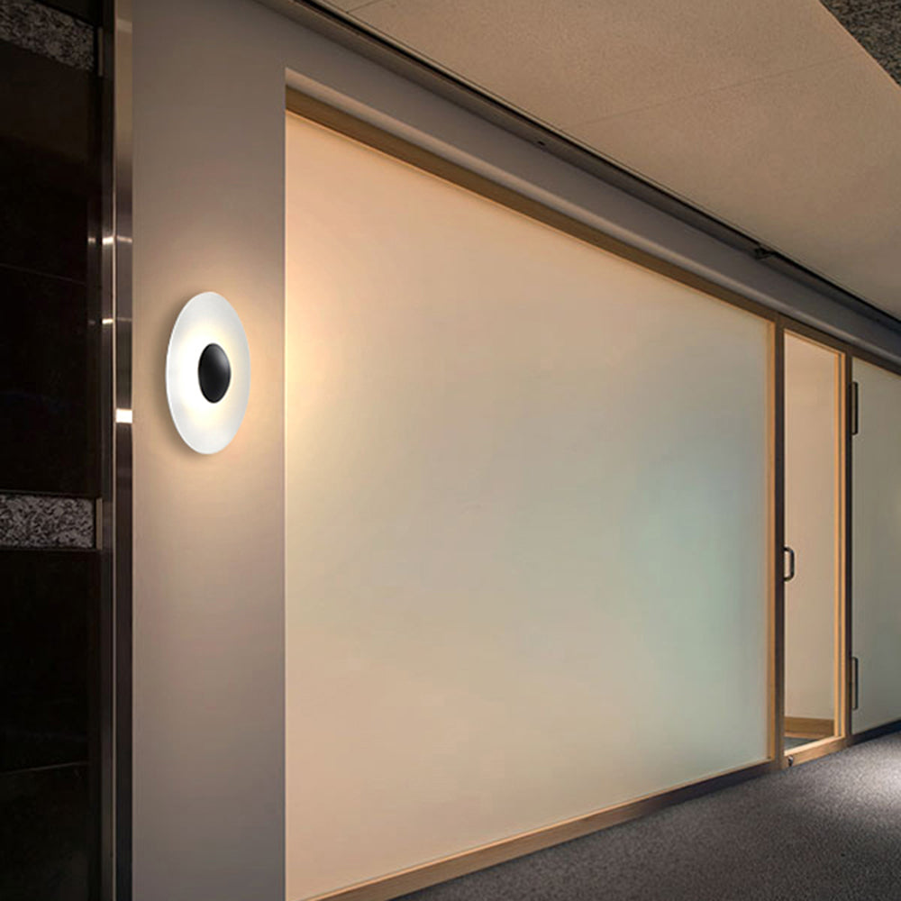 IP65 Black White Two Tone Outdoor Metal Round Light