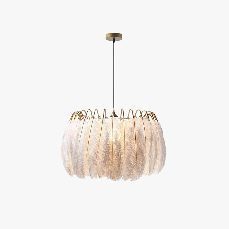 Warm Ambience And Luxurious Soft Glow Elegant Feather Pendant Light