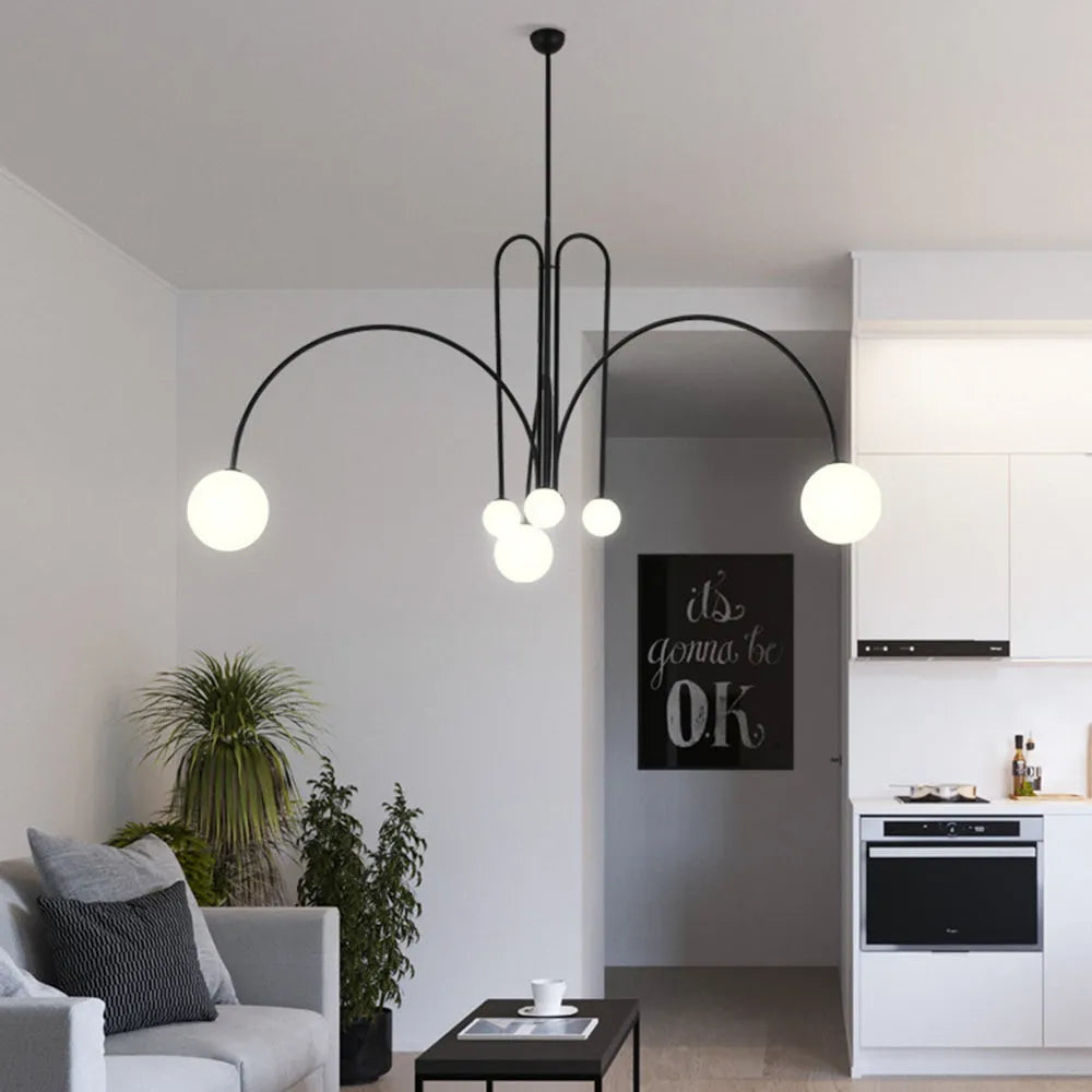 Warm Ambience Delivered by Monica Glass Bubble Pendant Light