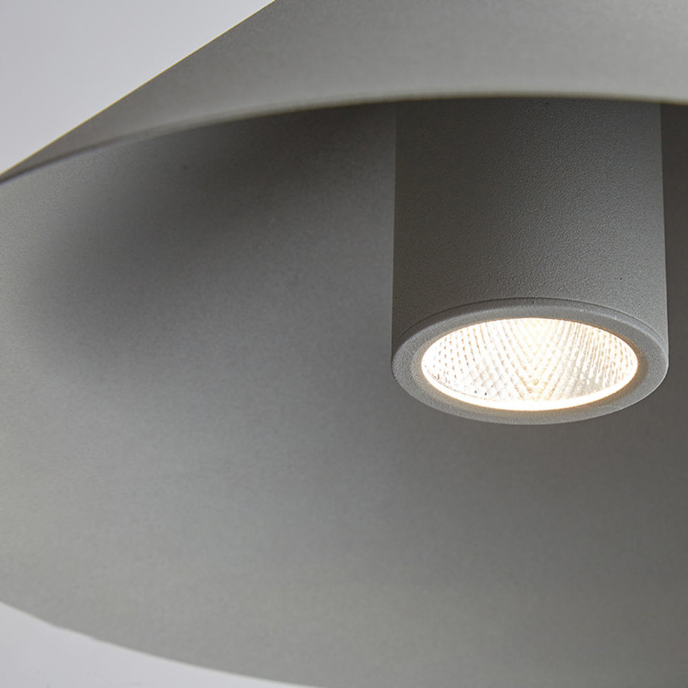 Minimalist Grey Cone Pendant Light With Ambient LED Glow